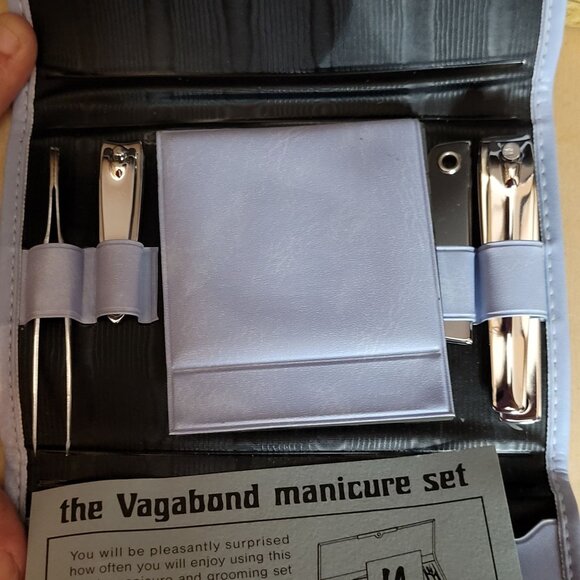 Vintage Travel Manicure Set Vagabond Complete New Unused Original Box 6.25x4 In - Picture 4 of 9